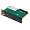 Elektronikkarte mit grüner Platine, schwarzem Gehäuse, USB-Anschluss und Antennenanschluss.
