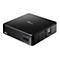 Schwarze Optoma Streaming-Box mit USB-Anschlüssen, IR-Sensor und weißem Logo auf der Oberseite.