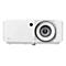 Projecteur blanc, objectif en focus. Inscription : Designed for Sustainability.