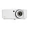 Projecteur blanc avec objectif et l'inscription 'Zoom Lens 1.6X F2.5-3.26'. Inscription : 'Designed for Sustainability'.
