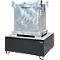 Opvangbak 100 - staal - L 1460 x B 1460 x D 630 mm - voor 1 x 1000 liter IBC container - verzinkt rooster - antraciet RAL 7016 - Schäfer Shop Pure