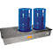 Opvangbak 220/3 - van glasvezelversterkte kunststof (GVK) - 220 liter - voor 3 vaten van 220 L - B 1880 x D 850 x H 190 mm - met rooster