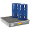 Opvangbak 220/4 - van glasvezelversterkte kunststof (GVK) - 220 liter - voor 4 vaten van 220 L - B 1280 x D 1280 x H 180 mm - met rooster