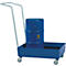 Opvangbak ASECOS, staal, verrijdbaar, 60 l ltr. inhoud, B 635 x D 810 x H 980 mm, gelakt of gegalvaniseerd