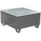 Opvangbak BAUER AW-1/PE, met rooster, 200 l, B 815 x D 815 x H 470 mm, grijs