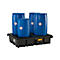 Opvangbak PALETTE-PE 425/4 CEMO – 425 liter - voor 2 Euro-pallets - voor 4 x 200 l vaten - L 1670 x B 1270 x H 360 mm - met stalen rooster