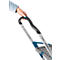 Opvouwbare mobiele CLAX®, 2 legborden, belastbaar tot 60 kg, zwenk- en bokwielen, incl. 46 l opvouwbare box, aluminium & kunststof, grijs/petrol