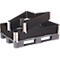 Opzetframe voor pallets, 4 scharnieren, L 1200 x B 1000 x H 200 mm, zwart, 4 stuks