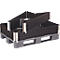Opzetframe voor pallets, 4 scharnieren, L 1200 x B 800 x H 200 mm, zwart, 4 stuks