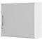 Opzetroldeurkast BARI, 4 legborden, middenwand, slot, H 1057 mm, wit