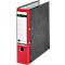 Ordner LEITZ® 1080, DIN A4, Rückenbreite 80 mm, Griffloch, geklebtes Rückenschild, klimaneutral, Hartpappe, 1 Stück, rot