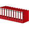 Ordner Schäfer Shop Select, DIN A4, Rückenbreite 80 mm, Griffloch, auswechselbares Rückenschild, Polypropylen, 10 Stück, rot