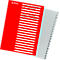 Ordnerregister, A4, A-Z, PP-Folie, grau, 20-tlg.