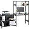 ORDO Home Regalkombination, Grund- und Anbauregal, 6 Fachböden, multifunktional, mobil, B 2070 x T 435 x H 1750 mm, tiefschwarz matt RAL 9005