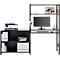 ORDO Home Regalkombination, Grund- und Anbauregal, 6 Fachböden, multifunktional, mobil, B 2070 x T 435 x H 1750 mm, tiefschwarz matt RAL 9005