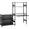ORDO Home Regalkombination, Grund- und Anbauregal, 6 Fachböden, multifunktional, mobil, B 2070 x T 435 x H 1750 mm, tiefschwarz matt RAL 9005