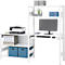 ORDO Home Regalkombination, Grund- und Anbauregal, 6 Fachböden, multifunktional, mobil, B 2070 x T 435 x H 1750 mm, verkehrsweiß RAL 9016