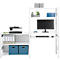ORDO Home Regalkombination, Grund- und Anbauregal, 6 Fachböden, multifunktional, mobil, B 2070 x T 435 x H 1750 mm, verkehrsweiß RAL 9016