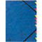 Organisateur Easy PAGNA, format A4, fermeture élastique, 12 compartiments, bleu