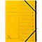 Organisateur FALKEN, format A4, fermeture élastique, carton, 12 compartiments, jaune