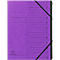 Organisateur FALKEN, format A4, fermeture élastique, carton, 12 compartiments, violet