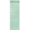 Green paper. Text at the top, horizontal lines below.