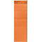 Folded orange paper with embossed fold lines. Text in black at the top.