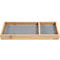 Organiseur de bureau Sigel Eyestyle, rectangulaire, 2 compartiments, inserts textiles en PET recyclé, gris clair/noir, L 245 x P 109 x H 25 mm, bois de bambou