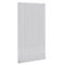 White, ribbed design heating panel, slightly angled.