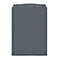 A grey paper baking bag. Above is a folded flap with visible seams and a triangular shape.