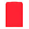 A red pouch with an envelope closure, against a white background.