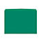 Green, rectangular bag with stitched top edge on a white background.