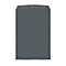 Gray bag with rounded top. Two rivets at the top. Seam on the edge.
