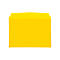 Yellow file folder on white background. Top with cutouts and holes.