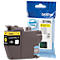 Yellow Brother LC3219XL ink cartridge with packaging. Product names, a yellow label, and the Brother logo are printed on it.