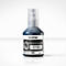 Schwarze Tinte-Flasche der Marke Brother. Auf dem Etikett steht BT D180BK, Tropfensymbol.