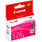Packaging of a Canon Pixma ink cartridge, mainly in pink, white, and red. The packaging has the Canon and Pixma brand names, as well as the product number 526 printed on it.