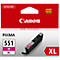 Canon Pixma 551 M XL magenta ink cartridge on a white and red background.
