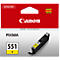 Canon ink cartridge yellow, type 551 Y, in packaging.