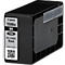 Black Canon 1500XL ink cartridge. The cartridge is labeled: 1500XL BK, PUSH, PGI-1500XL Black, Made in Japan. Sticker with QR code.
