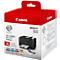 A Canon ink cartridge box with a printer image, product names, and logos.