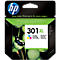 An HP ink cartridge labeled 301XL. There is a colorful, botanical design on the cartridge.