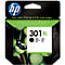 Black HP 301XL ink cartridge with text, butterfly on plant.