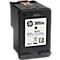 A black HP 305XL ink cartridge. Sticker with logo, product name and symbols.