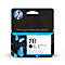 Black ink cartridge HP DesignJet 711. Text reads: Permanent and water-resistant black ink.