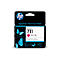 HP Designjet 711 ink cartridge. Black packaging with HP logo, pink color swatch and text.