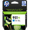 HP cyan ink cartridge. Text: 951 XL.