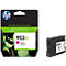 A black HP 953XL ink cartridge, right, and its packaging, left, with texts and a butterfly.