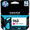 HP 963 magenta ink cartridge. Printed: Original HP Ink. Butterflies on a blue-green background.