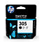 HP Tintenpatrone 305 mit Schmetterlingsmotiv. Aufschrift: Original HP Ink, schwarz.